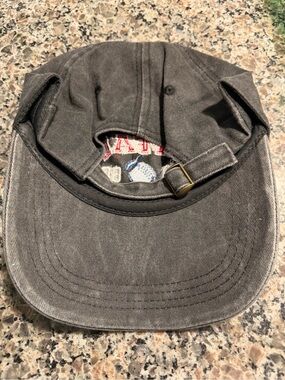Men's Washed Black Cotton Baseball Cap - Unbranded